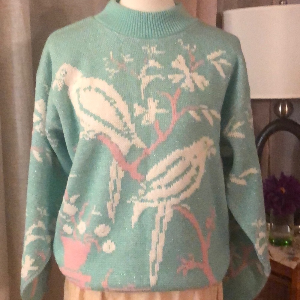 Vintage 80’s pastel sweater-by Glamour Knits - Med